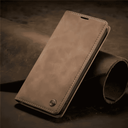 Flip Case iPhone Lederhülle – Magnetische Wallet Hülle – Braun