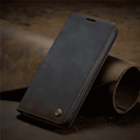 Flip Case iPhone Lederhülle – Magnetische Wallet Hülle – Schwarz