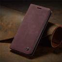 Magnetische Wallet Hülle, Flip Case | Samsung – Weinrot