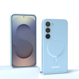 MagSafe Silikon Samsung Huelle blau