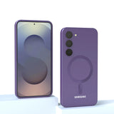 MagSafe Silikon Samsung Huelle violett