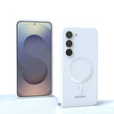 MagSafe Silikon Samsung Hülle – Weiß