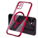 MagSafe iPhone Hülle | Transparent – Rot