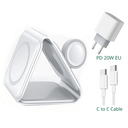 SMARTX PRO 3-in-1 Ladestation – Weiß + Adapter