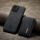 2 in 1 Magnet Wallet-Hülle | iPhone – Schwarz