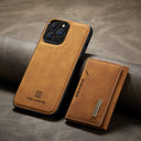 2 in 1 Magnet Wallet-Hülle | iPhone – Braun